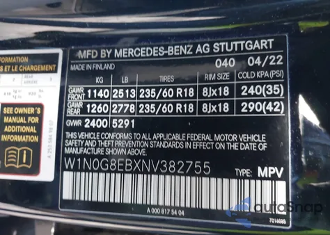 2022 Mercedes-Benz Glc 300 4Matic Suv z USA, uszkodzony, nr VIN W1N0G8EBXNV382755